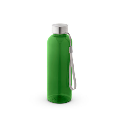 Trinkflasche (600ml) aus recyceltem PET (100% rPET) mit glänzender transluzenter Oberfläche