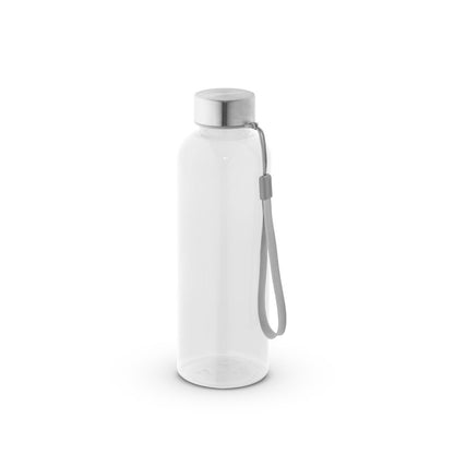 Trinkflasche (600ml) aus recyceltem PET (100% rPET) mit glänzender transluzenter Oberfläche