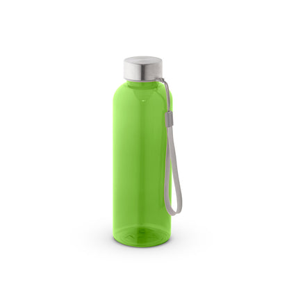 Trinkflasche (600ml) aus recyceltem PET (100% rPET) mit glänzender transluzenter Oberfläche