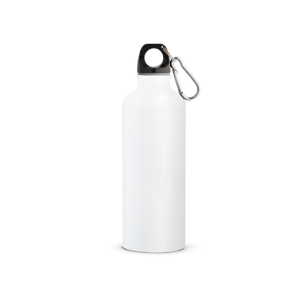 Flasche aus recyceltem Aluminium (100% rAL) 530 mL mit Karabiner