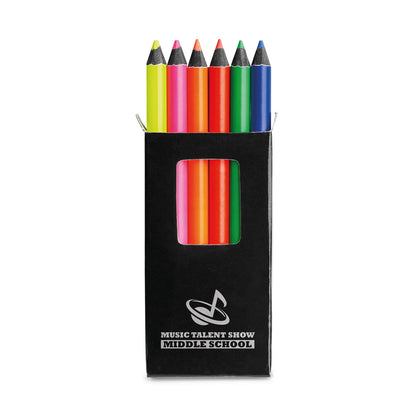 Bleistiftbox mit 6 Buntstiften