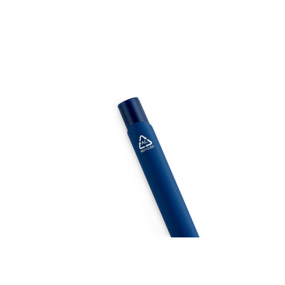 Blauschreibender Kugelschreiber aus recyceltem Aluminium