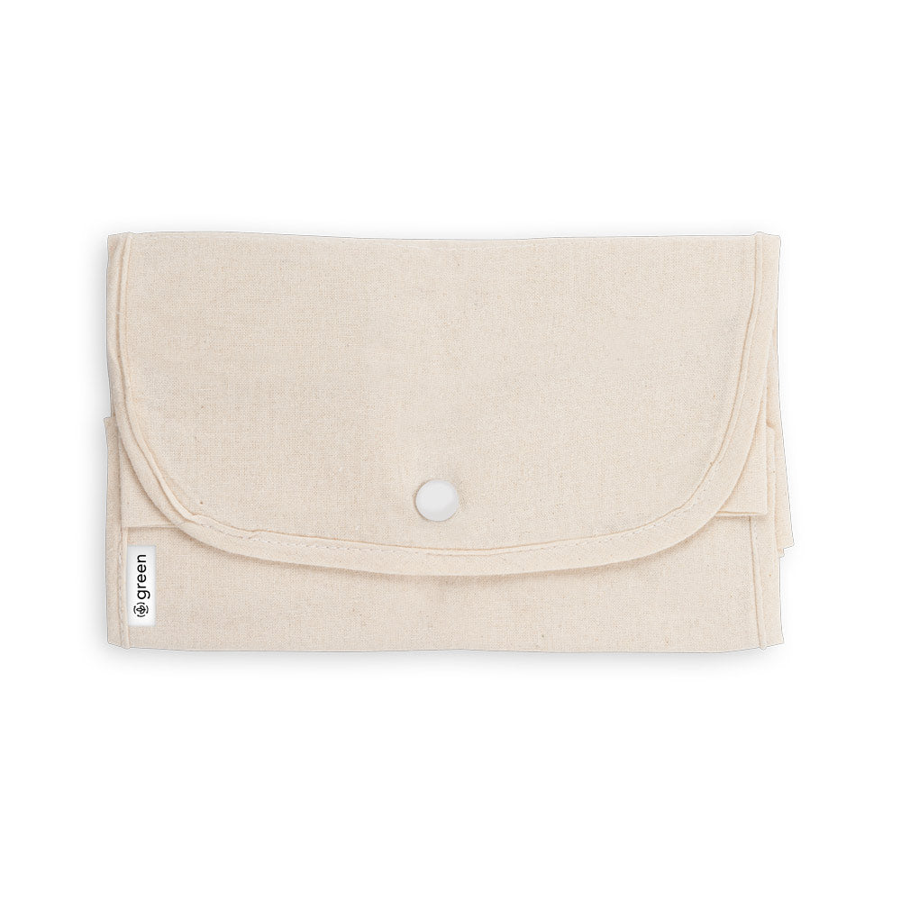 Faltbare Tasche aus Baumwolle (50%), receycelte Baumwolle (30%) und Polyester (20% rPET) (140 g/m²)