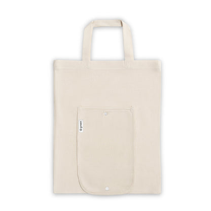 Faltbare Tasche aus Baumwolle (50%), receycelte Baumwolle (30%) und Polyester (20% rPET) (140 g/m²)