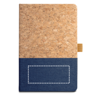 A5 Notizbuch aus Kork und Leinen mit linierten Blättern