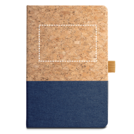 A5 Notizbuch aus Kork und Leinen mit linierten Blättern