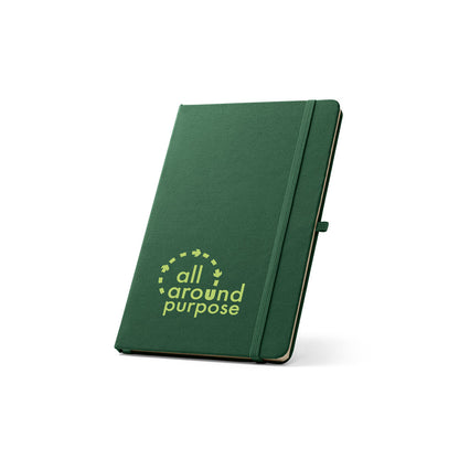 A5 Notizbuch aus recyceltem Polyester (100% rPET) mit linierten Seiten