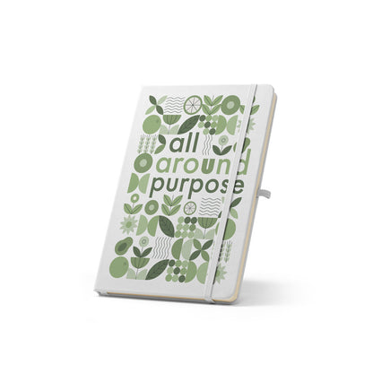 A5 Notizbuch aus recyceltem 300D-Polyester (100% rPET), ideal für die Sublimationspersonalisierung