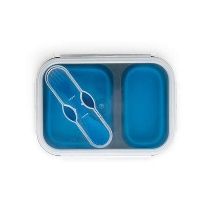 Faltbare hermetische Frischhaltebox aus Silikon und PP (480 und 760 mL)