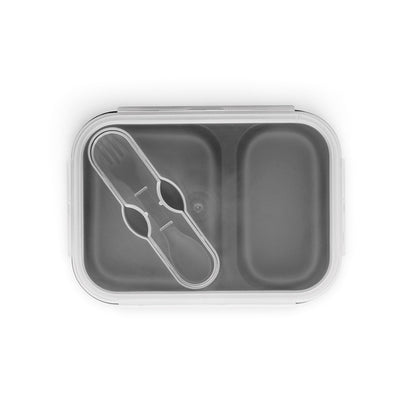 Faltbare hermetische Frischhaltebox aus Silikon und PP (480 und 760 mL)