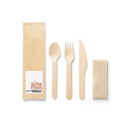 Einweg-Besteck-Set aus Holz