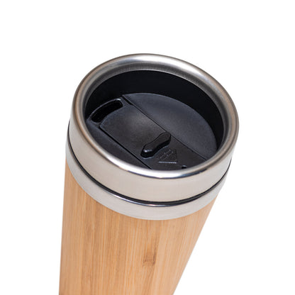 Reisebecher aus Bambus und Edelstahl 500 ml