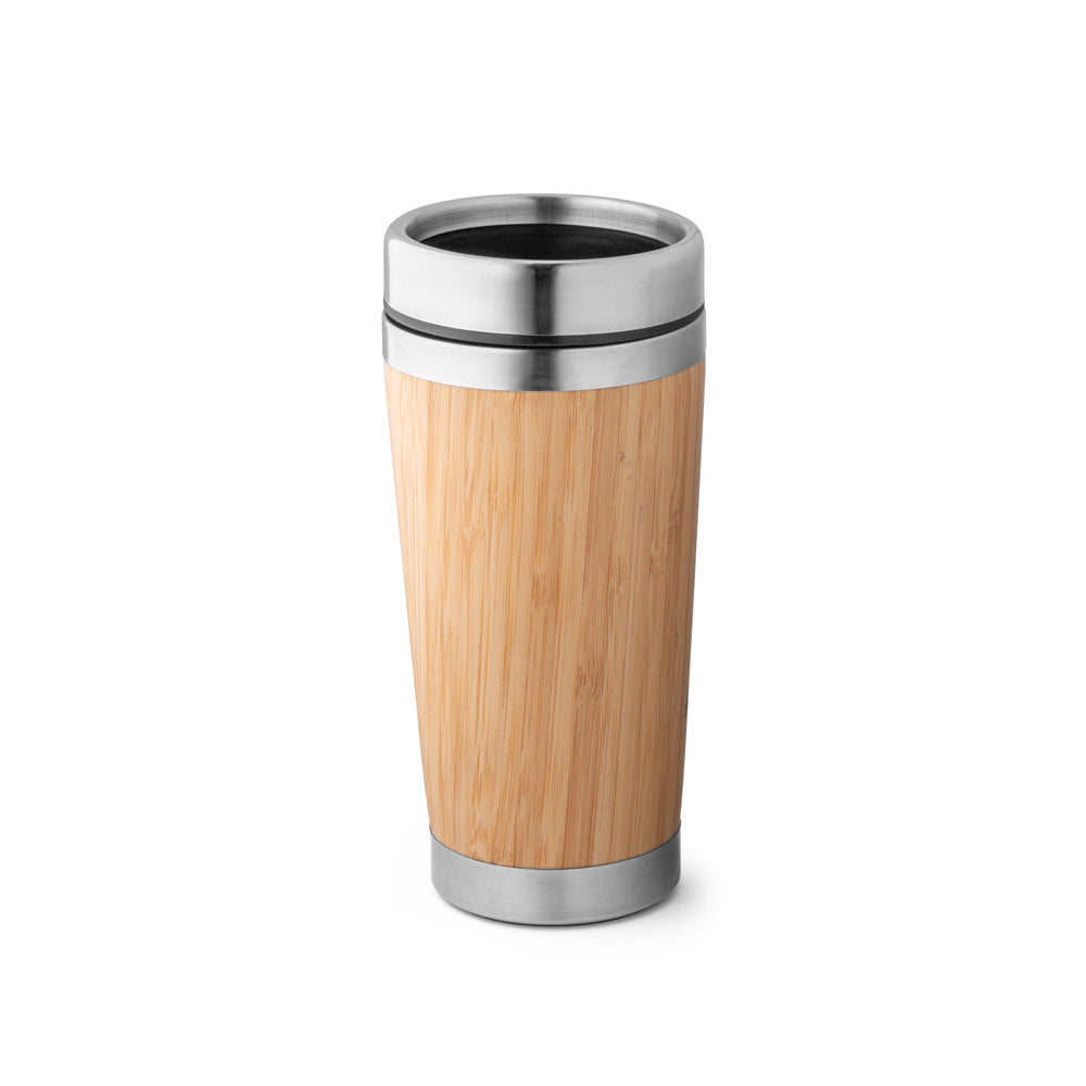Reisebecher aus Bambus und Edelstahl 500 ml