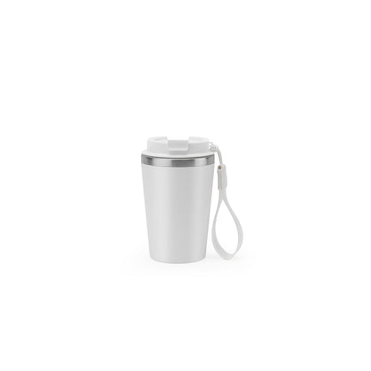 Reisebecher aus Edelstahl (90 % recycelt) und Außenwand aus PP mit matter