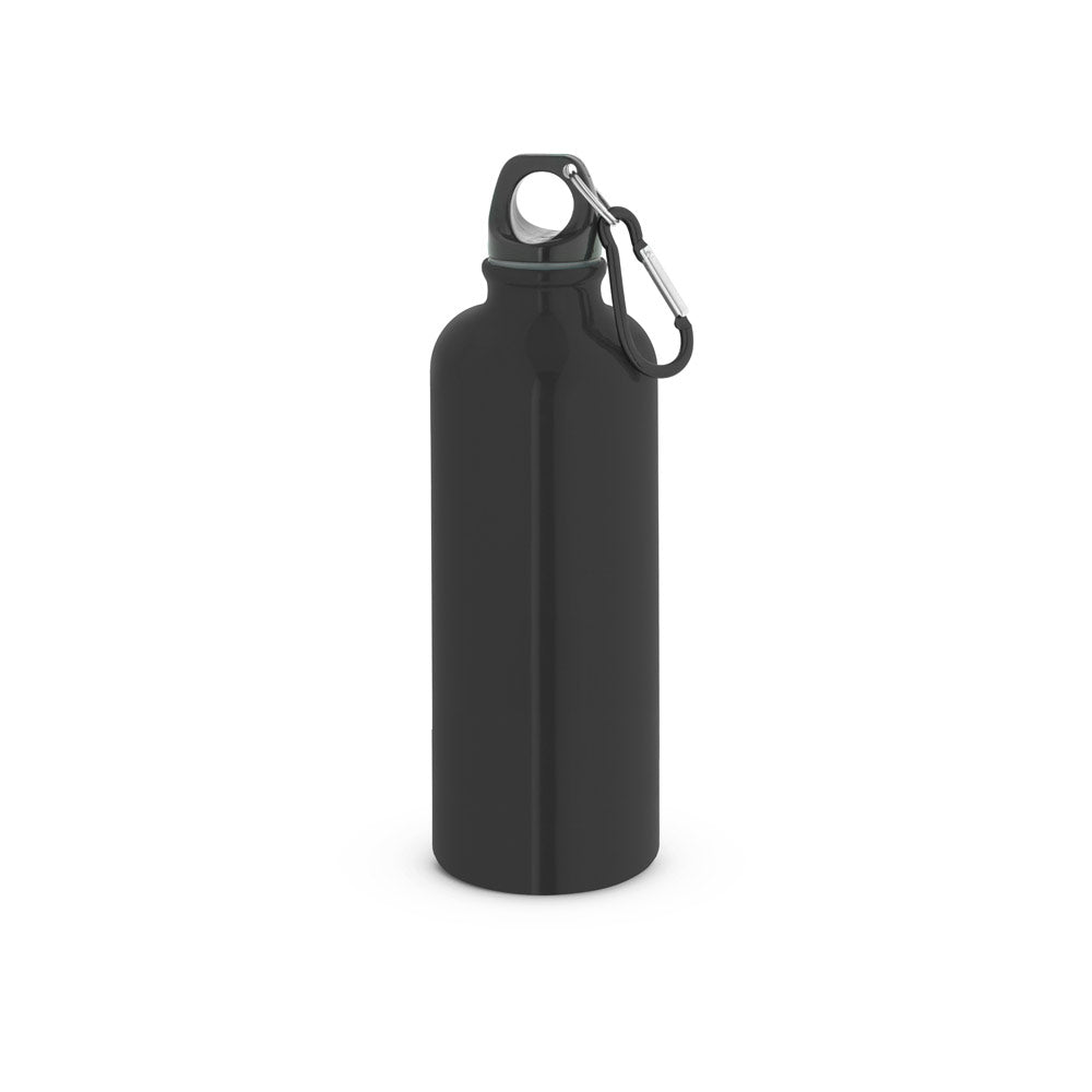 Edelstahlflasche mit einwandiger Ausführung und Karabiner, 550 ml