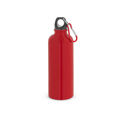 Edelstahlflasche mit einwandiger Ausführung und Karabiner, 550 ml