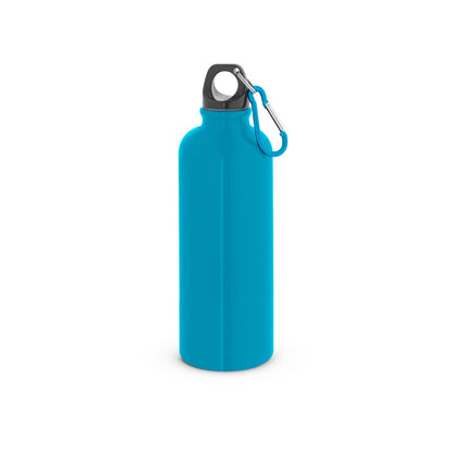 Edelstahlflasche mit einwandiger Ausführung und Karabiner, 550 ml