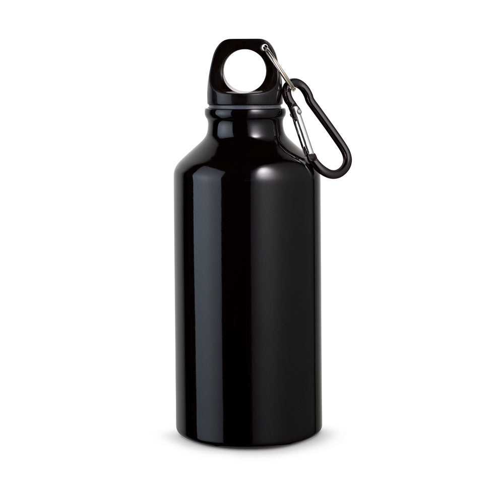Aluminium-Sportflasche mit Karabiner 400 ml