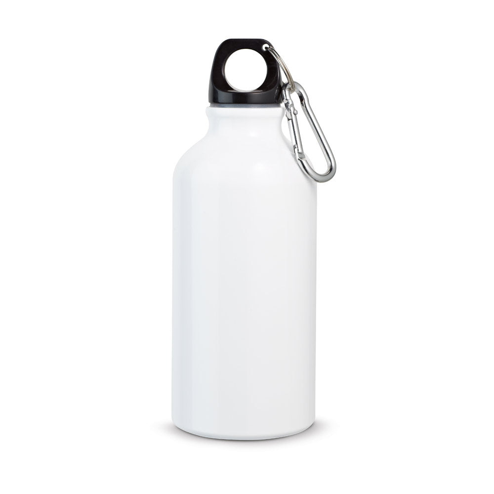 Aluminium-Sportflasche mit Karabiner 400 ml