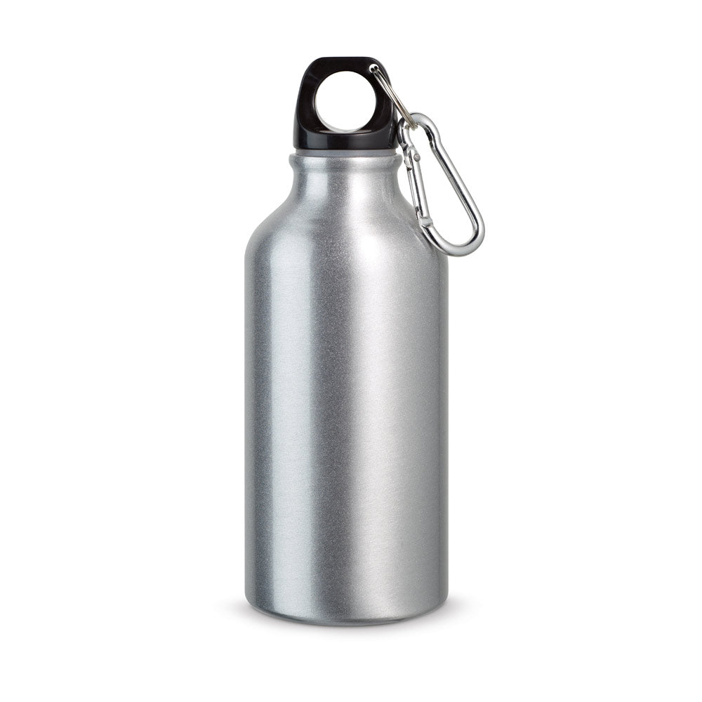 Aluminium-Sportflasche mit Karabiner 400 ml