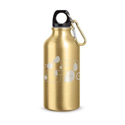 Aluminium-Sportflasche mit Karabiner 400 ml