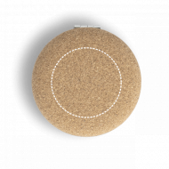Make-up Spiegel aus Kork, doppelseitig mit Magnetverschluss.
