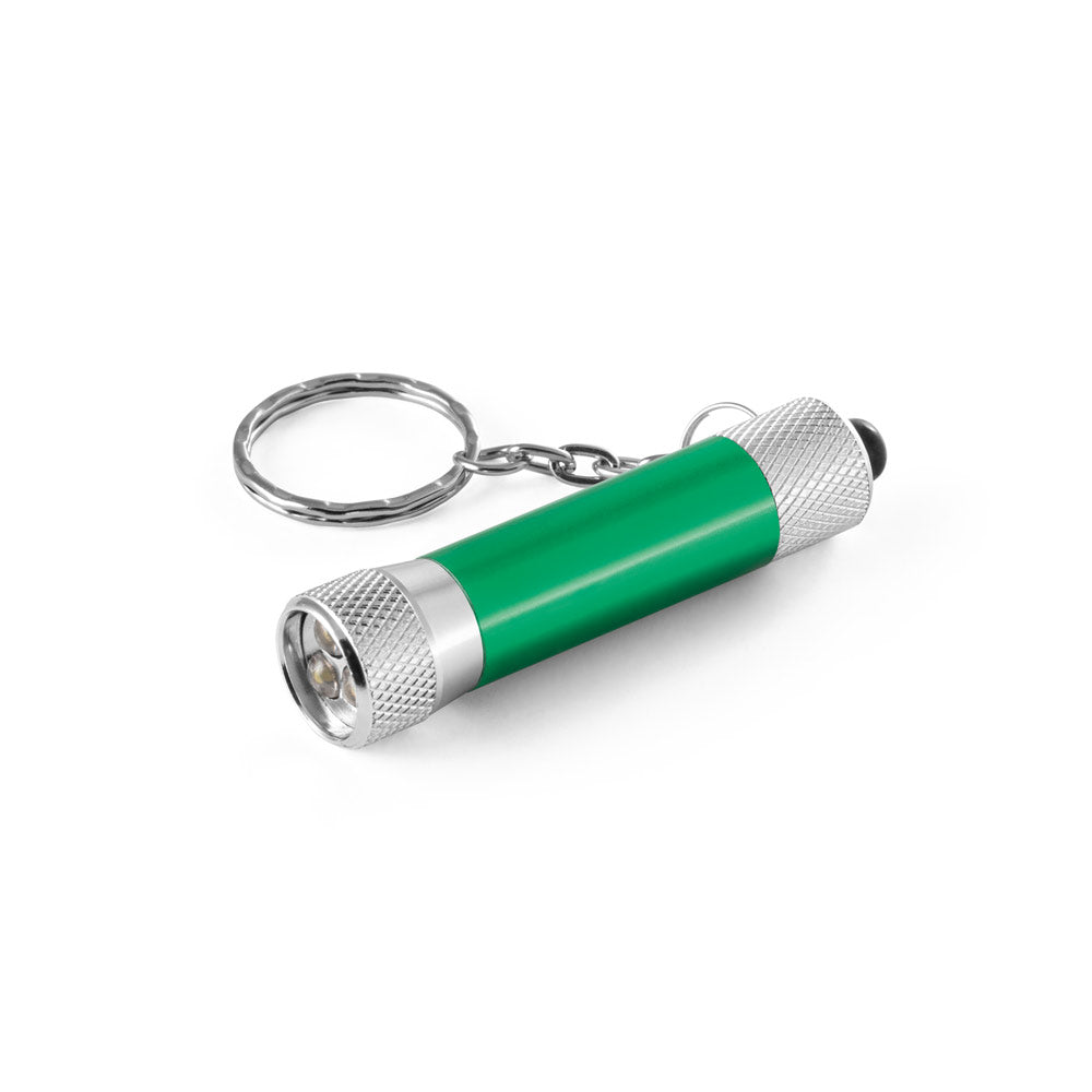 Schlüsselanhänger aus Aluminium (92% recycelt) mit 3-Licht-LED