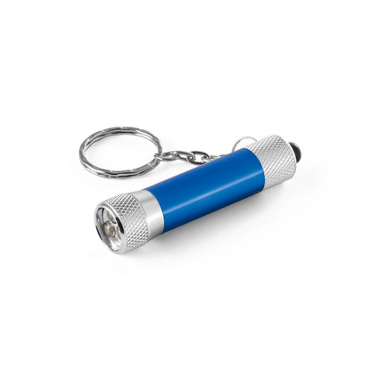 Schlüsselanhänger aus Aluminium (92% recycelt) mit 3-Licht-LED