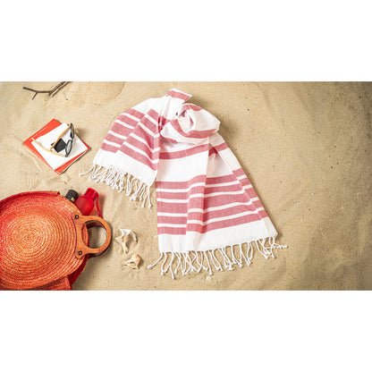 Strandtuch aus Baumwolle (70% recycelt) und Polyester (30% recycelt) (180 g/m²)